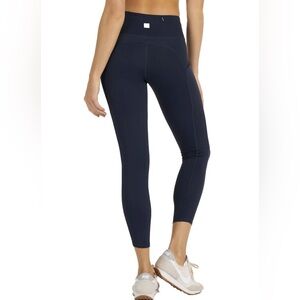 Vuori Leggings Womens Small Blue Stride Zip Pocket Gym Yoga Jogging Pants